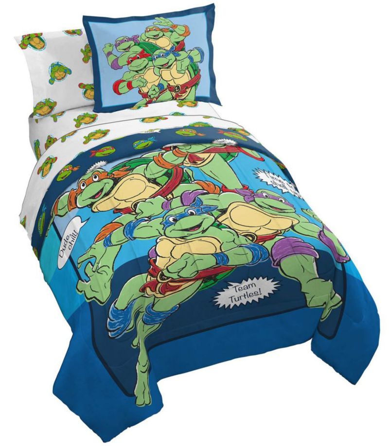 Juego de Cama Jay Franco TMNT Individual 5 Piezas Microfibra