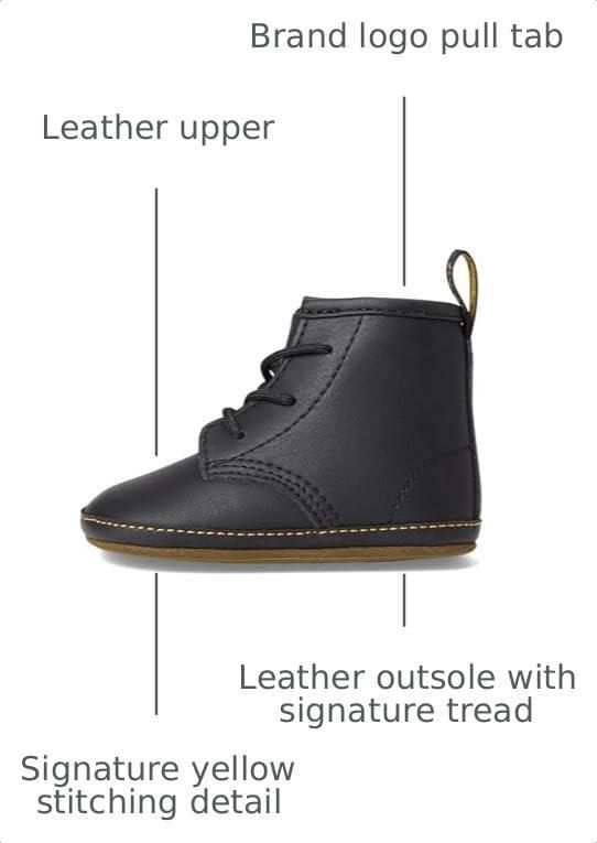 Bota Dr. Martens 1460 Crib Negra Mason Nw Sintética