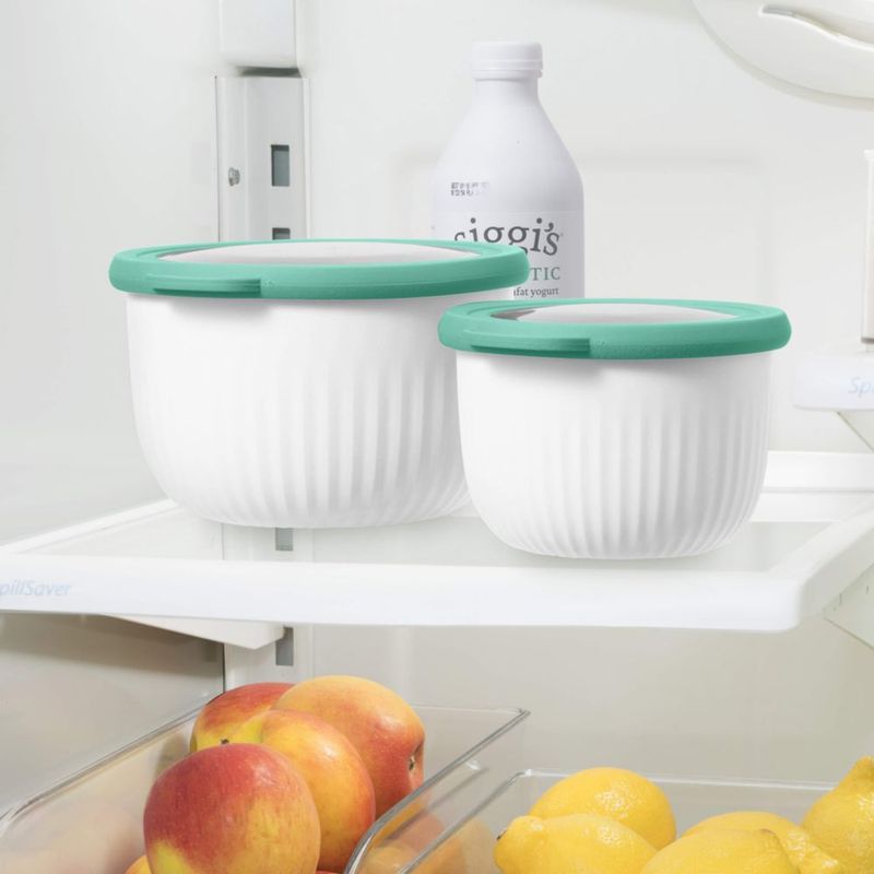 Contenedor de Alimentos Oggi 1.4 L Blanco/Acuático Apto para Lavavajillas