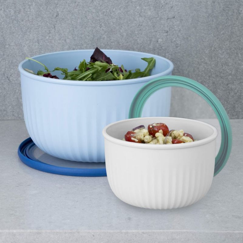 Contenedor de Alimentos Oggi 1.4 L Blanco/Acuático Apto para Lavavajillas