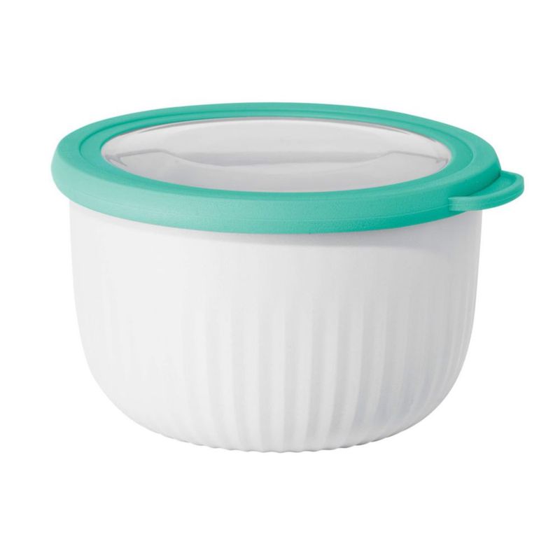 Contenedor de Alimentos Oggi 1.4 L Blanco/Acuático Apto para Lavavajillas