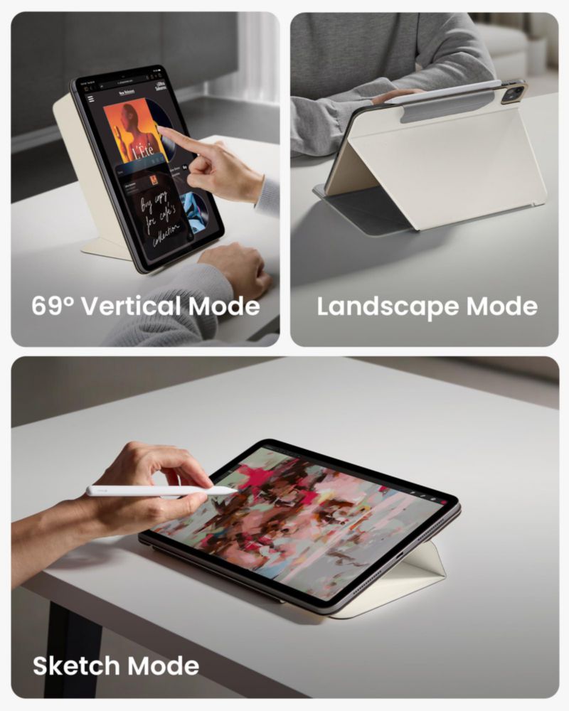 Funda tomtoc iPad Pro 13" M4 4‑Modos Fibra de Vidrio