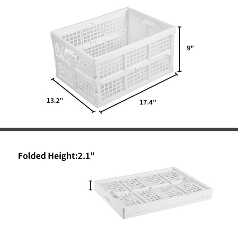Cajas de Almacenamiento Plegables Aebeky 30 L Pack de 3 Blancas