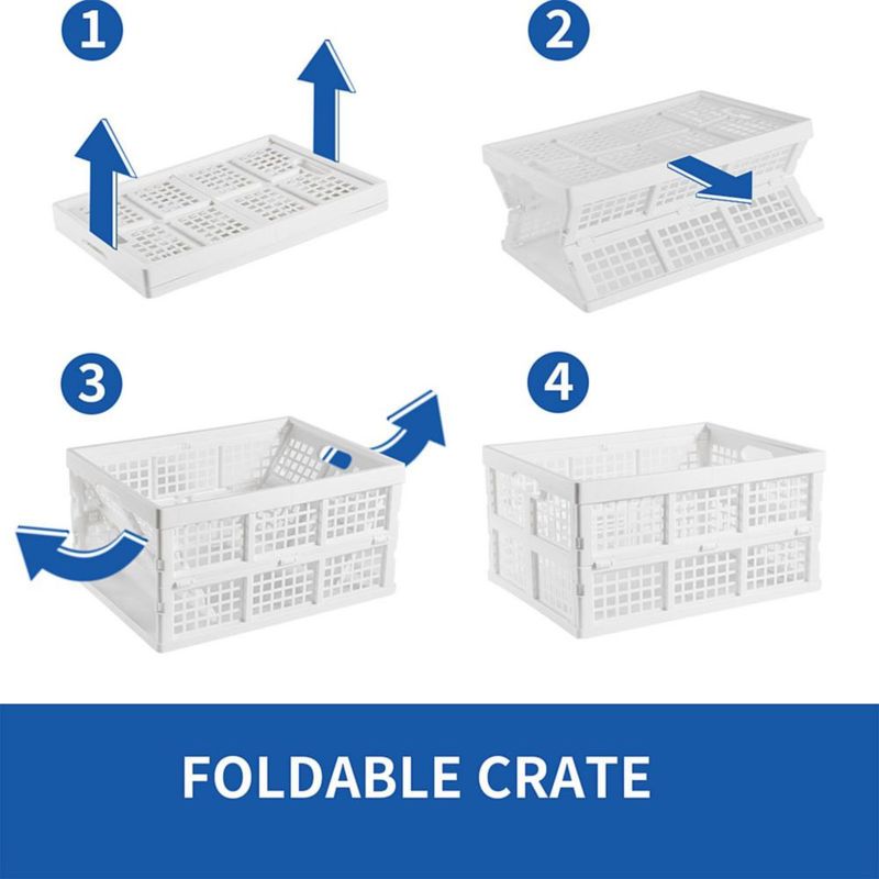 Cajas de Almacenamiento Plegables Aebeky 30 L Pack de 3 Blancas