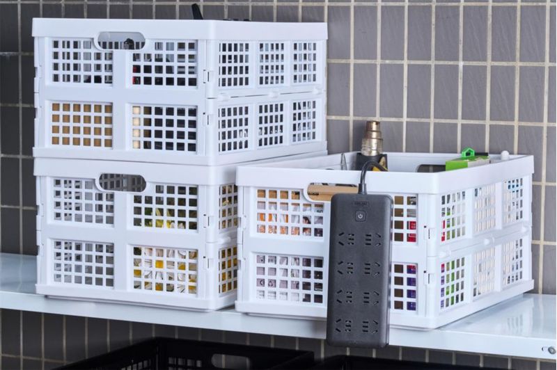 Cajas de Almacenamiento Plegables Aebeky 30 L Pack de 3 Blancas