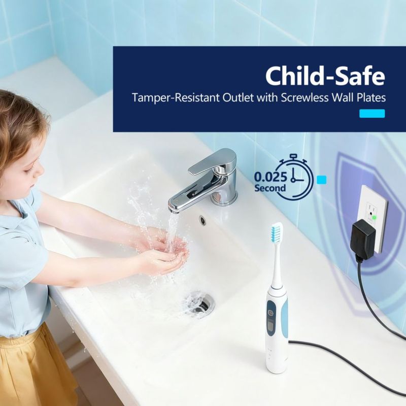 Enchufe GFCI LIDER 15 A Paquete de 6 Blanco Mate Certificado ETL