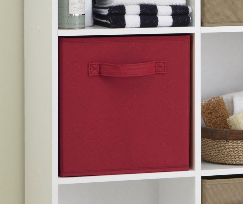 Cajón de tela ClosetMaid 26 cm rojo con asa