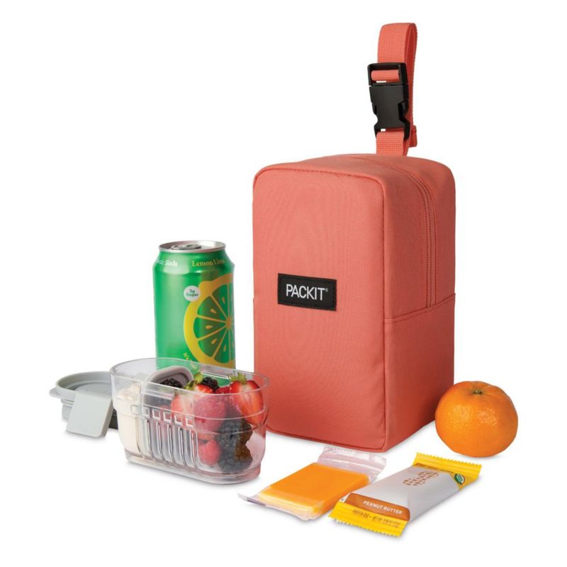 Caja de Snacks PackIt 10 cm x 12 cm Color Papaya Vertical