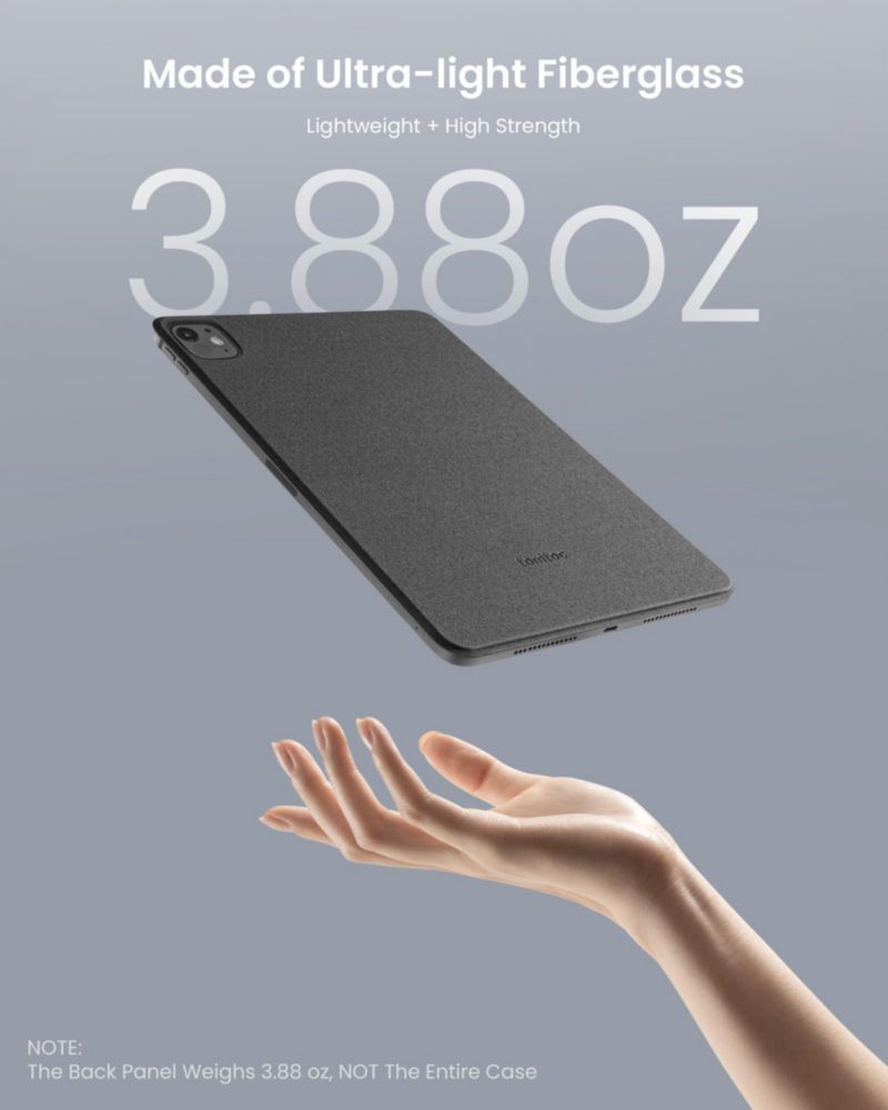 Funda para iPad tomtoc 11" M4 de Fibra de Vidrio y 4 Modos
