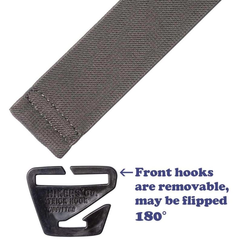 Tirantes HIKERS 130 cm Gris 2X 3‑Puntos para Presilla de Cinturón
