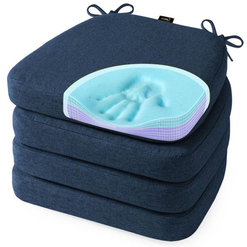 Cojín para silla SUNROX 43x41 cm azul marino pack de 4 con gel refrescante