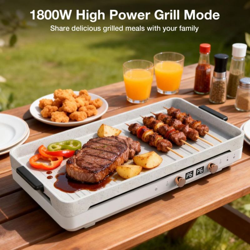 Placa de inducción ANHANE 1800 W 2 quemadores 110 V Parrilla y estufa