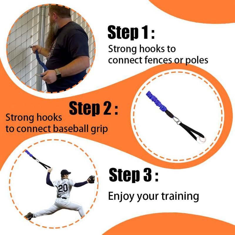 Entrenador de Béisbol Davllin – Set de Bandas de Resistencia de 120 cm
