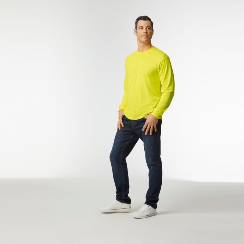 Camiseta Gildan G5400 Pack de 2 Verde Seguridad Talla 2XL