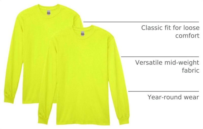 Camiseta Gildan G5400 Pack de 2 Verde Seguridad Talla 2XL