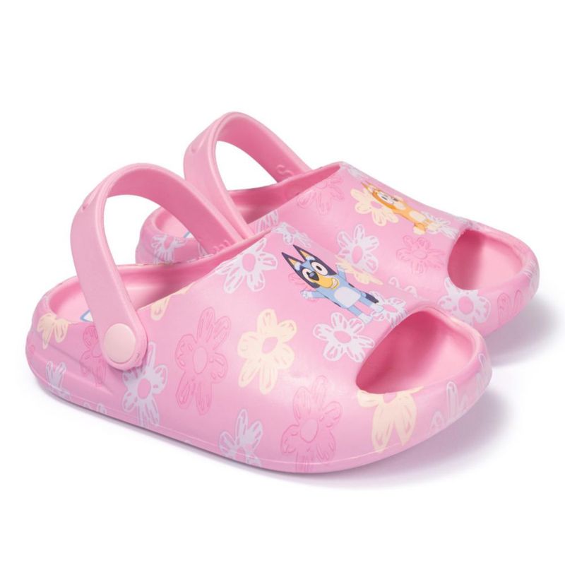 Zuecos Bluey para niños talla 7/8 rosa de secado rápido para agua