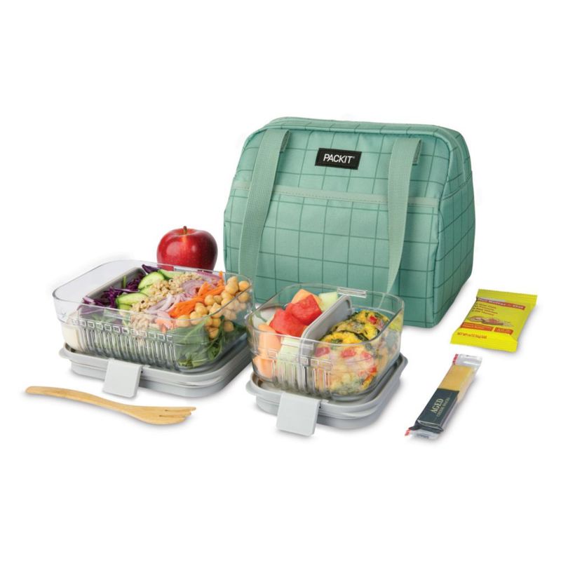 Bolsa de almuerzo PackIt 19 cm Sports Grid Sage