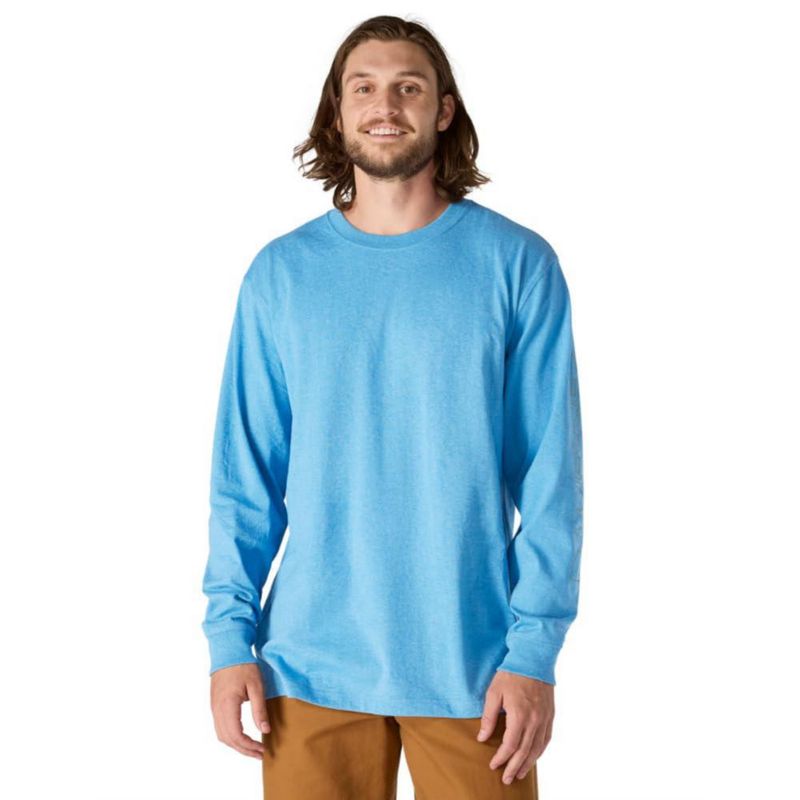 Camiseta Carhartt Dearborn LS Grande Azul Tranquilo
