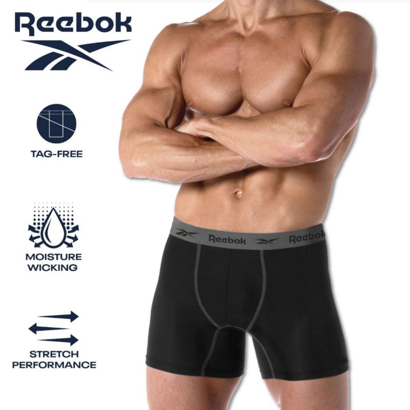Calzoncillos boxer Reebok pack de 8 de alto rendimiento 15 cm