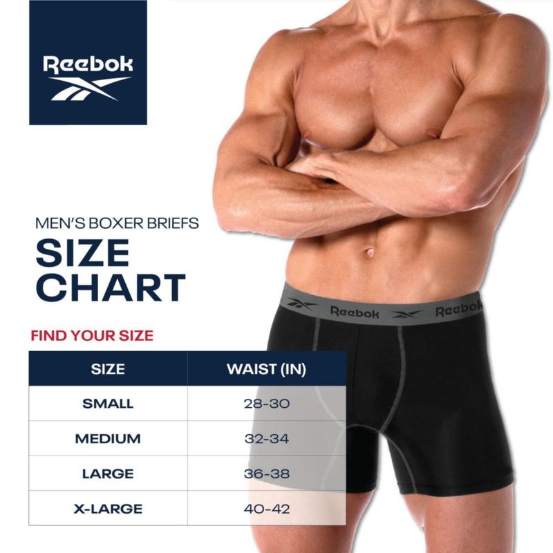 Calzoncillos boxer Reebok pack de 8 de alto rendimiento 15 cm
