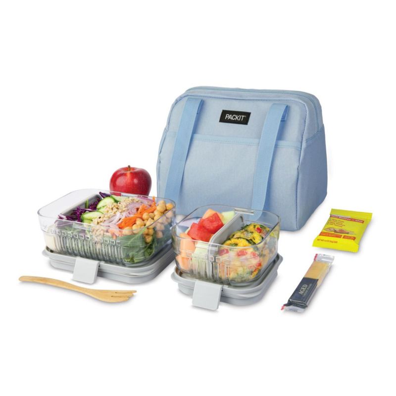 Bolsa de Almuerzo PackIt 19 cm × 26 cm × 21 cm Azul Cielo