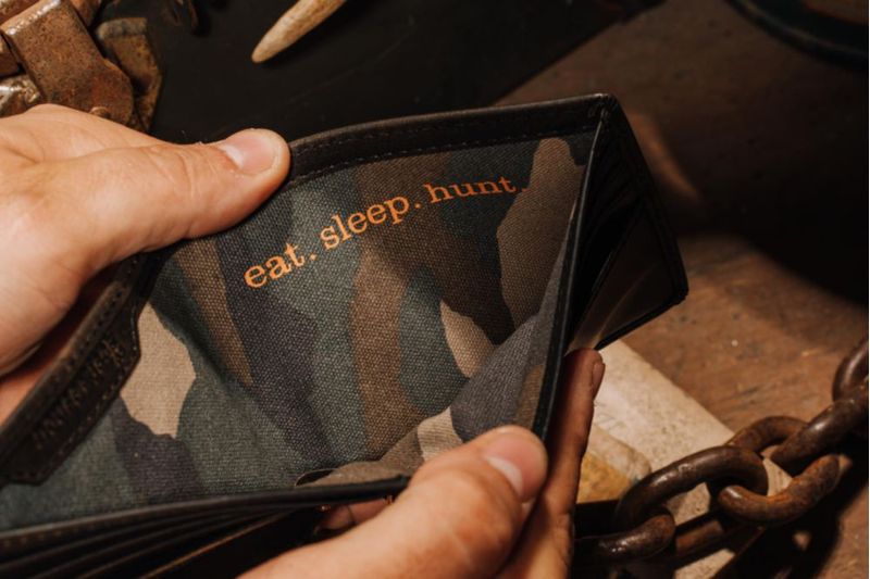 Billetera House of Jack Co. 10 cm × 9 cm con ciervo tipo plegable
