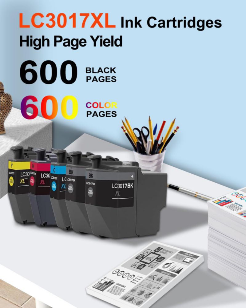 Cartuchos de tinta MANNERES LC3017XL paquete de 5