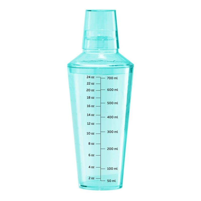Coctelera Oggi de 700 ml de plástico transparente con colador incorporado