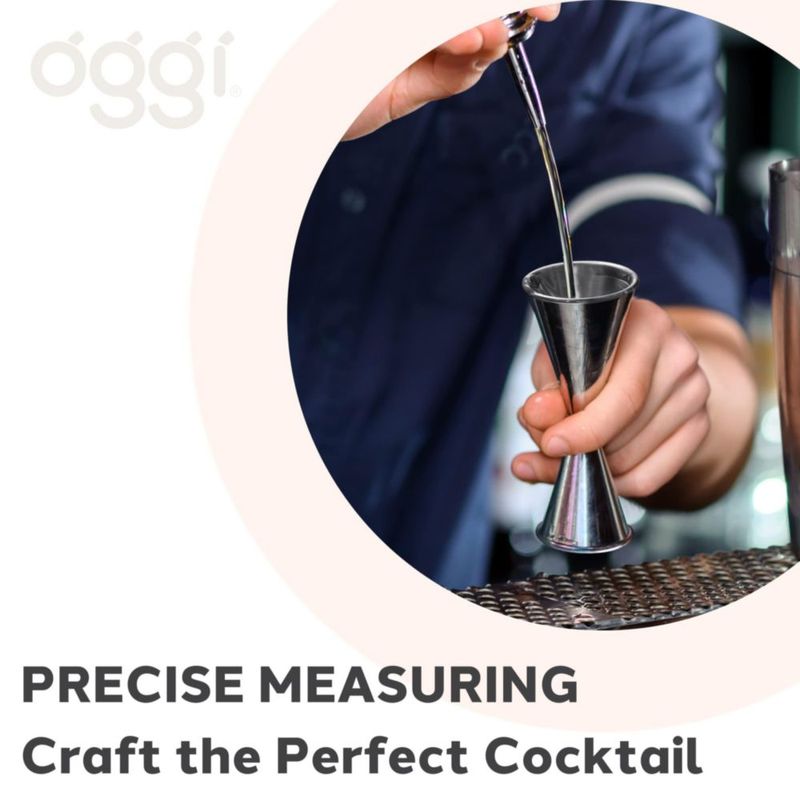 Jigger Oggi 30 ml/60 ml Acero Inoxidable para Coctelería