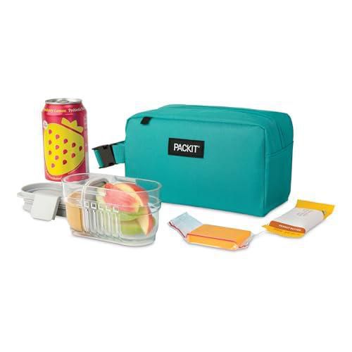 Caja de Snacks PackIt 20 cm Turquesa Plegable