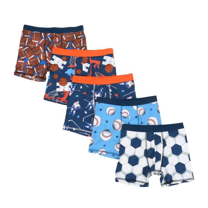 Bóxers Bioworld para Niños – Pack de 5 con Estampado Deportivo Todo Sobre (tallas 10/12)
