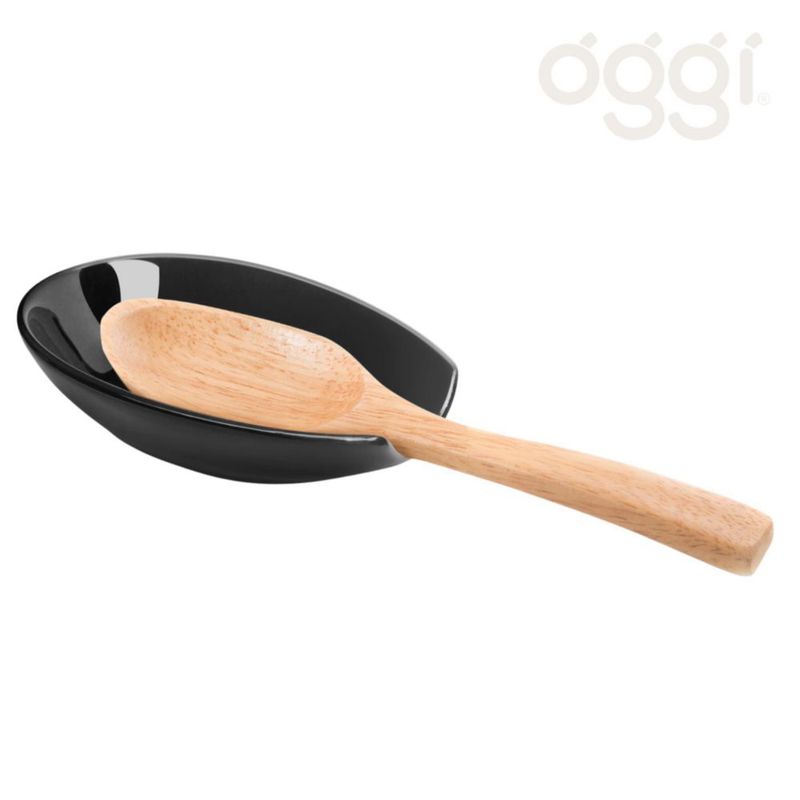 Reposacucharas Oggi Negro Cerámico – Decoración de Cocina