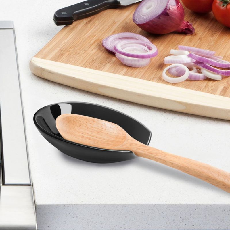 Reposacucharas Oggi Negro Cerámico – Decoración de Cocina