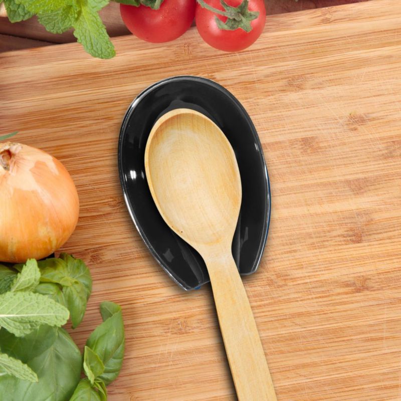 Reposacucharas Oggi Negro Cerámico – Decoración de Cocina