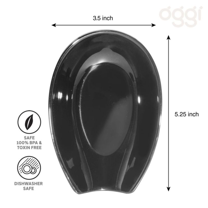 Reposacucharas Oggi Negro Cerámico – Decoración de Cocina