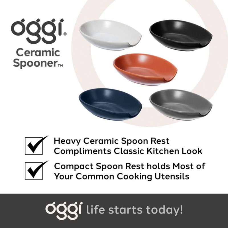 Reposacucharas Oggi Negro Cerámico – Decoración de Cocina