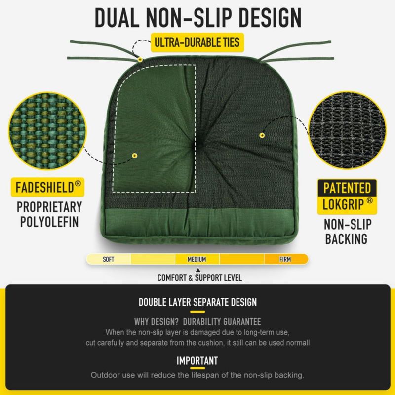 Cojines SUNROX para Silla Mecedora - Juego de 2 piezas verde militar
