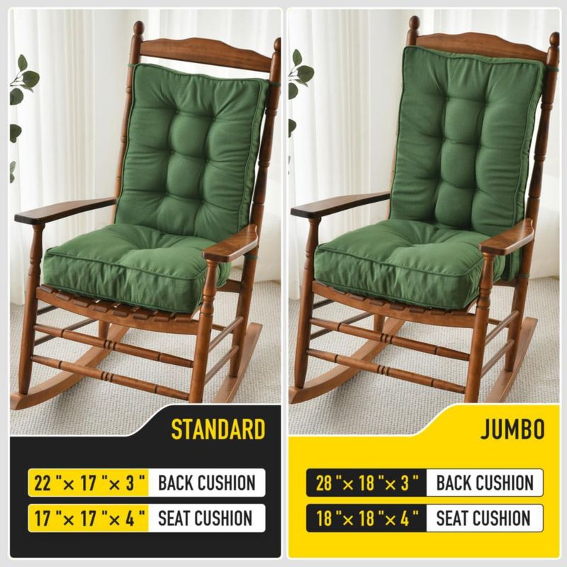 Cojines SUNROX para Silla Mecedora - Juego de 2 piezas verde militar