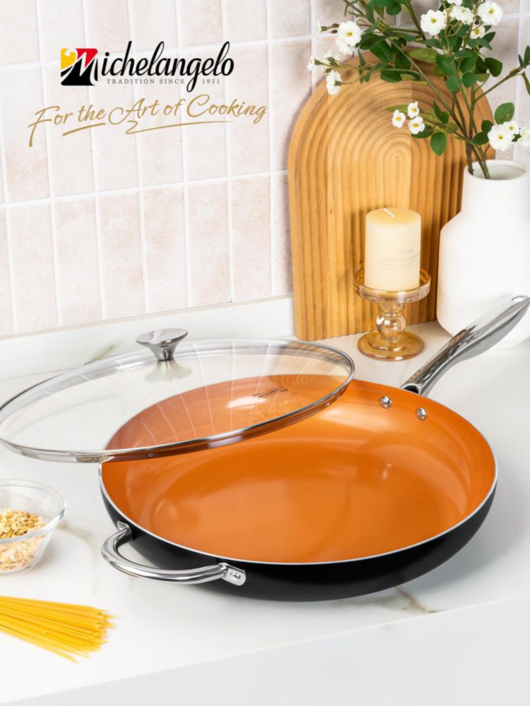 Sartén antiadherente de cobre MICHELANGELO 25 cm con tapa