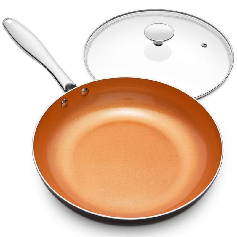 Sartén antiadherente de cobre MICHELANGELO 25 cm con tapa