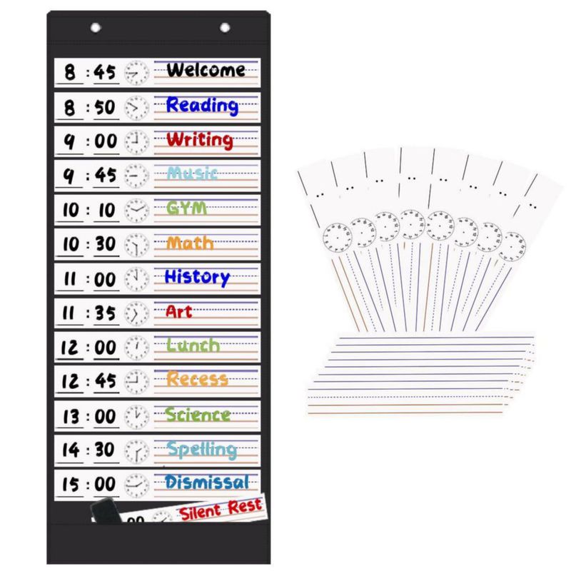 Planificador de Horario OFFSLIN 91 cm 13+1 Bolsillos Pizarra de Borrado en Seco