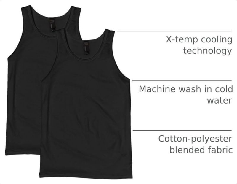 Camiseta sin mangas Hanes negra talla M pack de 2 X-Temp