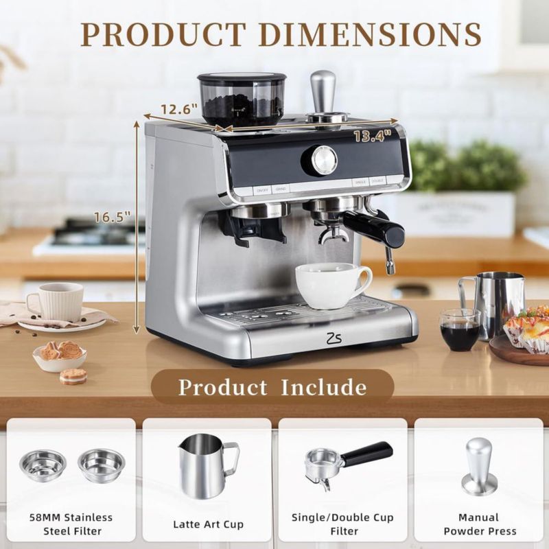 Máquina de Espresso GarveeHome 27 L PID Plateado