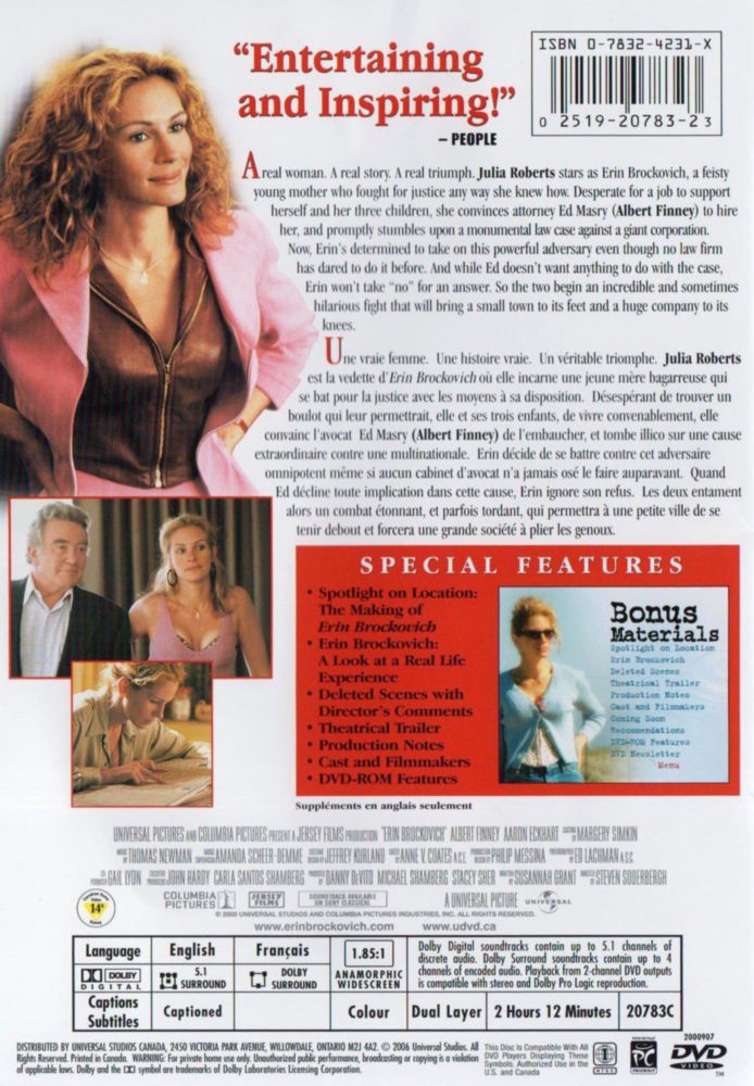 DVD UNIVERSAL Erin Brockovich (Edición Panorámica)