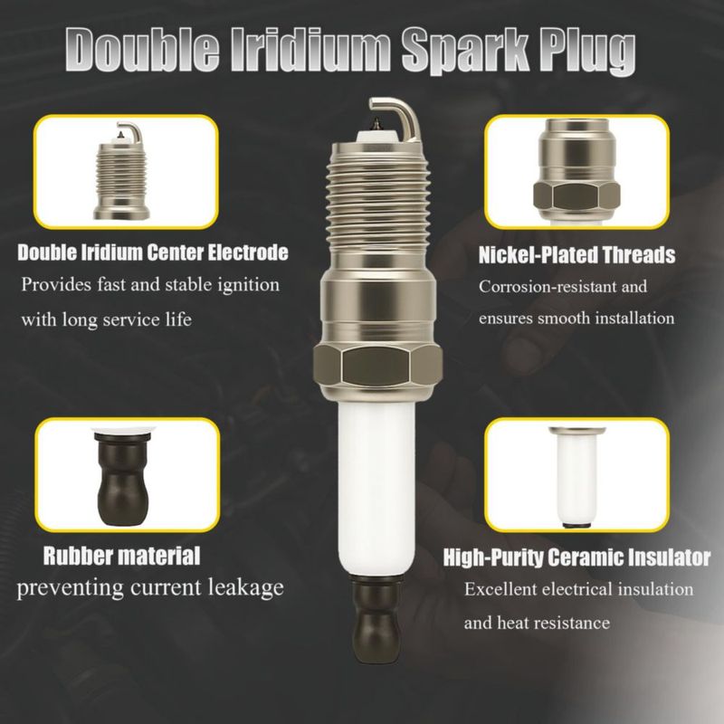 Paquete de 8 uds UF271 de bobinas de encendido cuadradas bujías de iridio doble y cables de bujía para Chevrolet Avalanche Express Silverado Suburban
