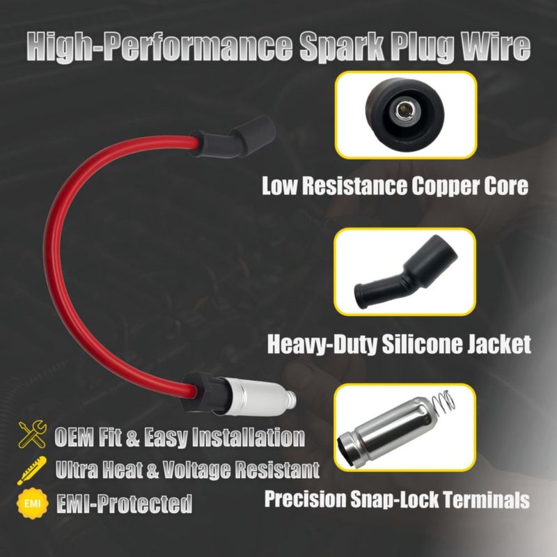 Paquete de 8 uds UF271 de bobinas de encendido cuadradas bujías de iridio doble y cables de bujía para Chevrolet Avalanche Express Silverado Suburban