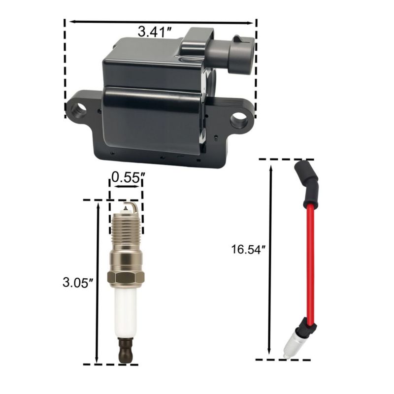 Paquete de 8 uds UF271 de bobinas de encendido cuadradas bujías de iridio doble y cables de bujía para Chevrolet Avalanche Express Silverado Suburban