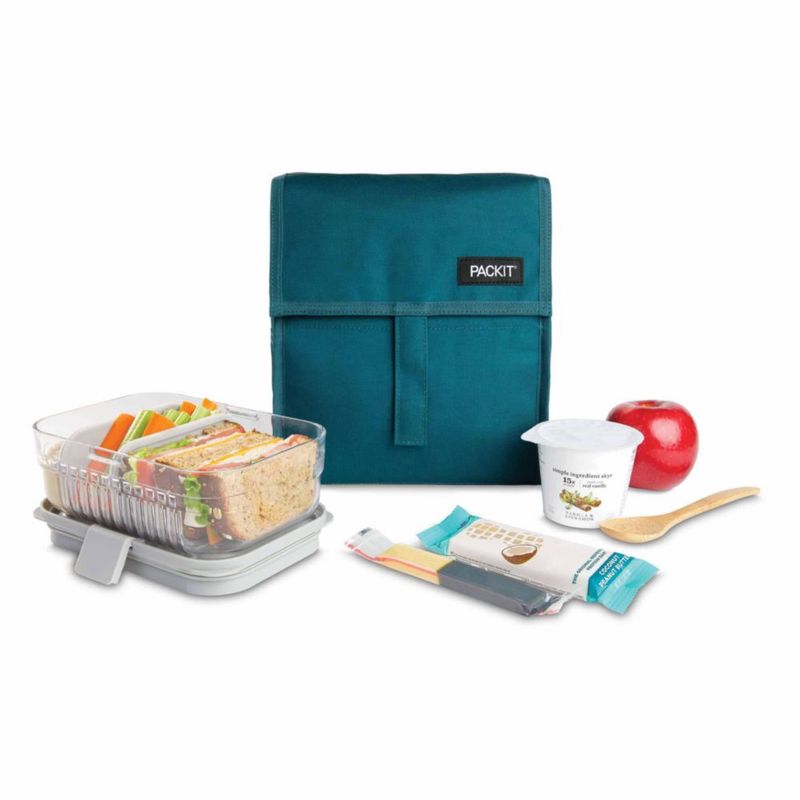 Bolsa de almuerzo PackIt 25x22x16 cm Verde Teal profundo