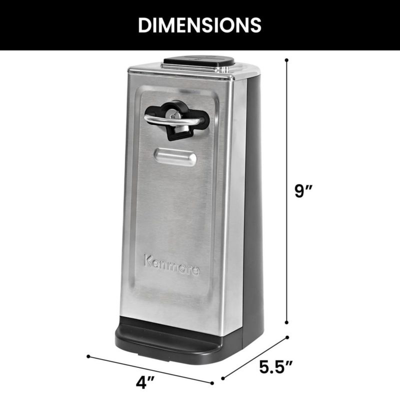 Abre Latas Eléctrico Koolatron Borde Suave Negro/Acero Inoxidable