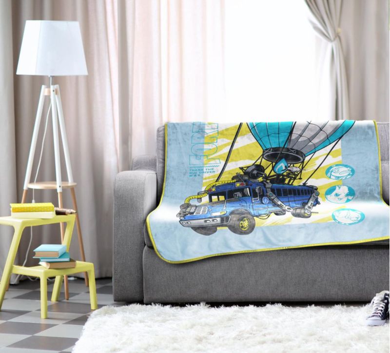 Manta decorativa de peluche Jay Franco 117x142 cm Fortnite Azul
